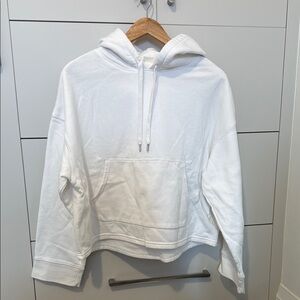 H&M White Hoodie with Front Pocket